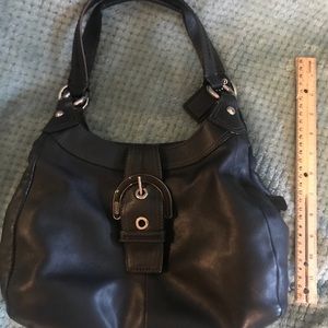 COACH Soho Lynn Black Leather Purse Shoulder Bag
